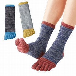 とにかく丈夫な5本指ソックス6足組