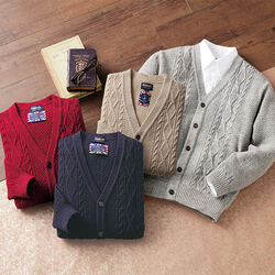 キンロック 英国羊毛使用国産Vネックカーディガン