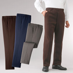 日本製「スコッチガード」使用裏起毛楽々パンツ3色組