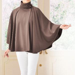 あったか裏起毛巻きポンチョ