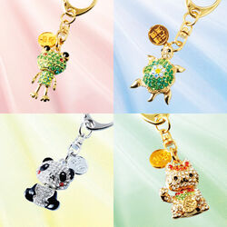 ラインストーンキーホルダー