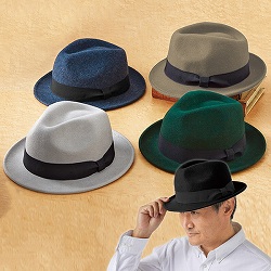 ウール100％マニッシュハット