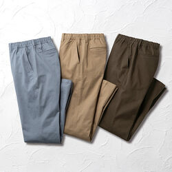 しっかり素材の楽らくイージーパンツ3色組