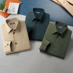 楽着 紳士遠州染め長袖シャツ