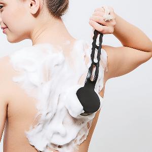 透明肌竹炭ボディロングブラシ