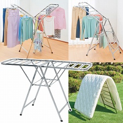 オールステンレスウイング物干し【タイムセール】